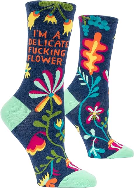Blue Q Women's Novelty Crew Socks - (Womens Size 5-10)-https://amzn.to/407Q64M